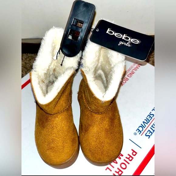 ✨ NEW✨ Bebe Mid-Calf W/Faux Fur Boots (Cognac), TD Size 6C - $25 - Picture 2 of 10